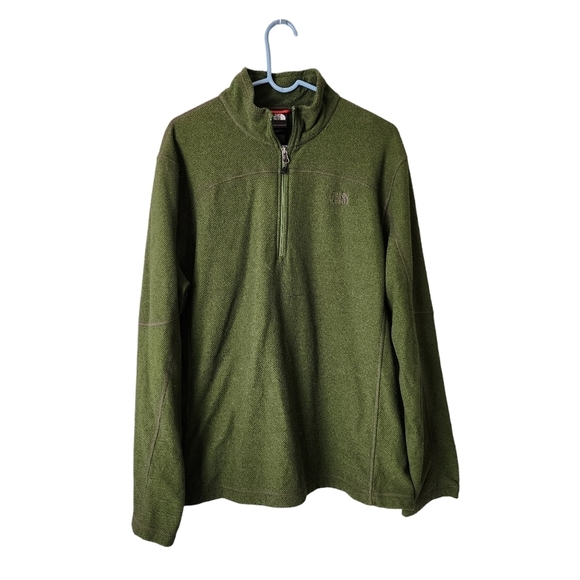 THE NORTH FACE 1/4 zip Highlander fleece in green size XL - Picture 1 of 6